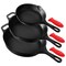 Nutrichef 3-Piece Pre-Seasoned Cast Iron Skillet Pans NCCIPS3P49 - alternate 1